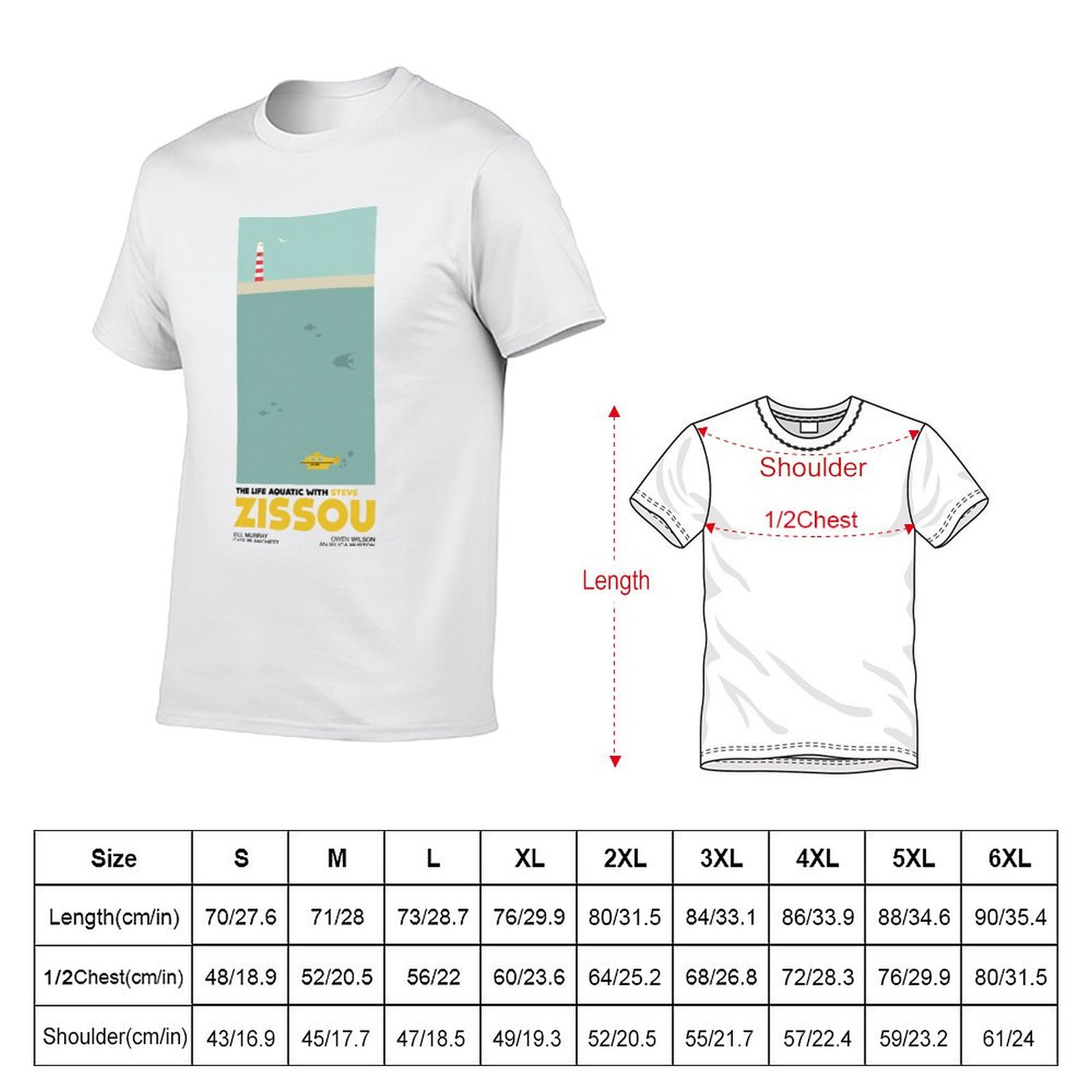 Camiseta The Life Aquatic (Wit - Aquatic Sports Wear reseña y precio